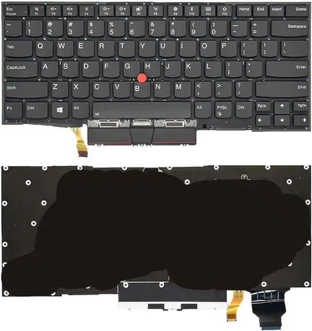 Alt view image 5 of 5 - Backlit Keyboard Compatible with X1 Carbon 7th Gen 9th Gen 2019 Models 20QD 20QE 20R1 20R2 Russian Layout