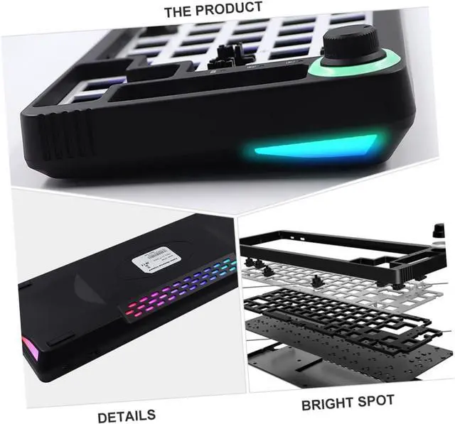 Alt view image 3 of 7 - MOLUCKFU Mechanical Keyboard Kit DIY Case Plate 67-Key Hot-swappable USB-c Cable Ergonomic Computer Accessory