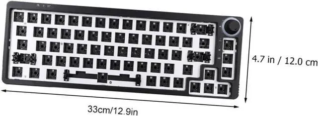 Alt view image 2 of 7 - PHENOFICE 1set Programmable Mechanical Keyboard Kit Compact Key Wired RGB Keyboard Case Detachable USB Cable