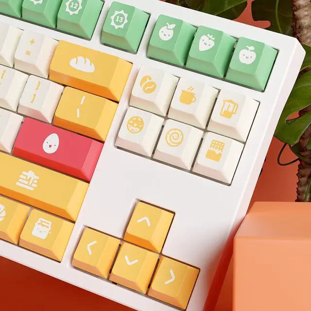 Alt view image 4 of 6 - kfaPBT Sunny Side Up Keycap Set for Mechanical Keyboard, 106 Keys Set Custom Keycap Set, Cherry Profile, Compatiable with 100%, 75%, 65%, 60% Keyboards