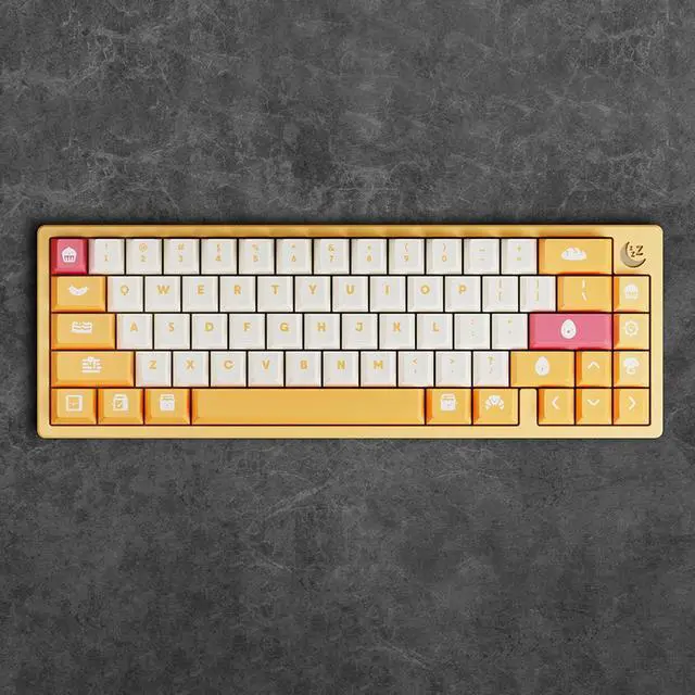 Alt view image 5 of 6 - kfaPBT Sunny Side Up Keycap Set for Mechanical Keyboard, 106 Keys Set Custom Keycap Set, Cherry Profile, Compatiable with 100%, 75%, 65%, 60% Keyboards