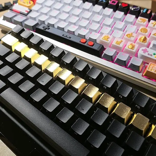 Alt view image 5 of 7 - YIBAISI Zinc Alloy keycap Alloy Metal Keycaps Set for Mechanical Keyboards, Ergonomic 15Pcs Gaming Keycaps