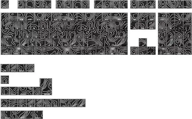 Main image of YIBAISI 131Keys Side Backlit Keycap Set Side Print Ergonomic Backlit Keycaps for Mechanical Keyboards Extended Use