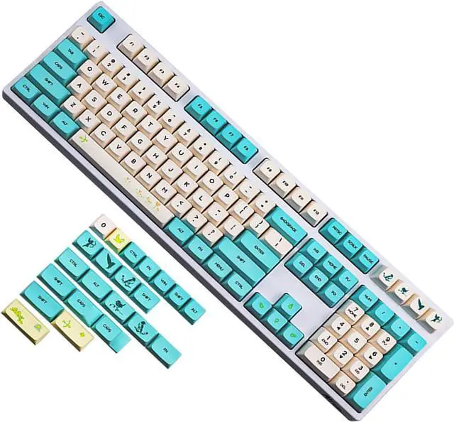 Alt view image 7 of 7 - 130 Key Key Cap Height Key Complete Set Spring Flower Dye Sublimation for Mechanical Keyboard