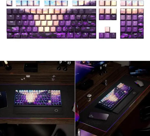 Alt view image 2 of 4 - Valley Keycaps 135Keys Front Print Backlit Keyset Thermal Sublimation Widely for Switches