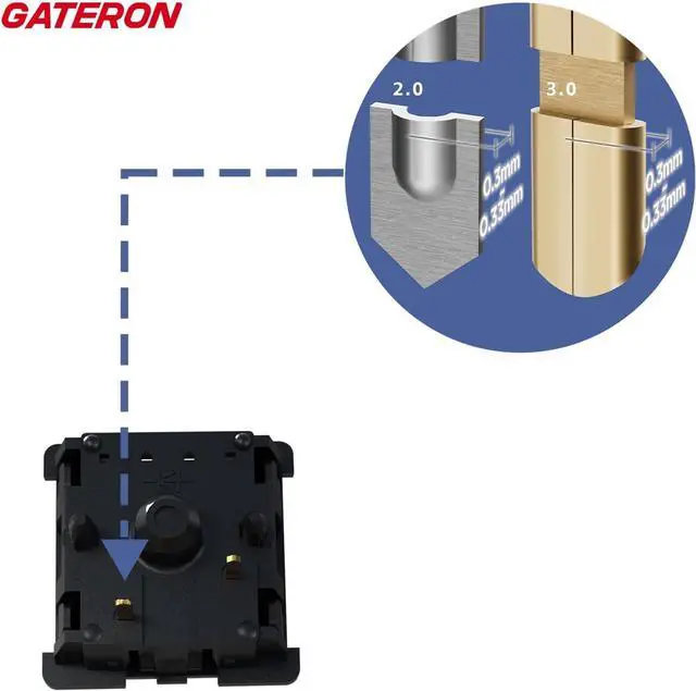 Alt view image 2 of 4 - GATERON Oil King V2 Pre Lubed 5pin Linearr Keyboard for MX Gaming Mechanical Keyboard (90 Pcs, Oil King)