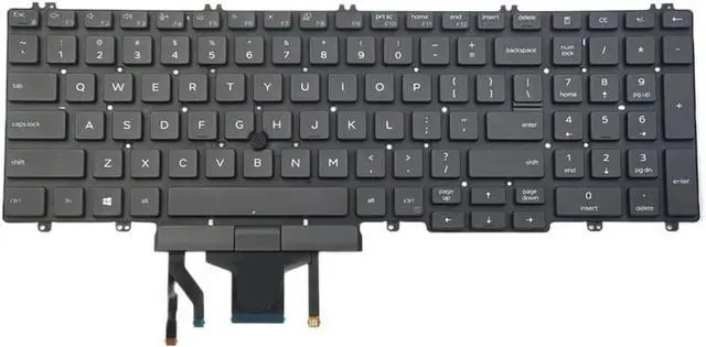 Main image of Backlit Keyboard Replacement 5500 5501 5510 5511 3540 3541 3550 3551 with Pointer Compatible with US Layout 0MMH7V THDMY