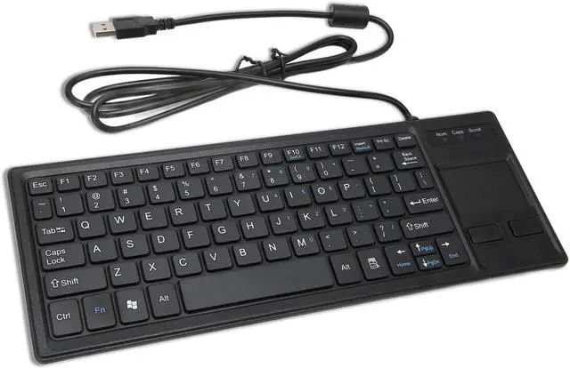 Main image of K 800 Keyboard with Touchpad, USB Wired Touch Keyboard Industrial Slim Mini Keyboard with HUB Function, for Industrial Marine Manufacturing