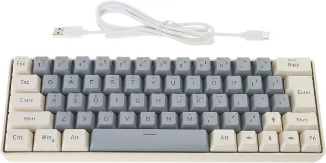 Main image of GMBYLBY Gaming Mechanical Keyboard Blue Backlits 63 Key Corded Office Keyboard LED Gaming Keyboard for Computer Laptop