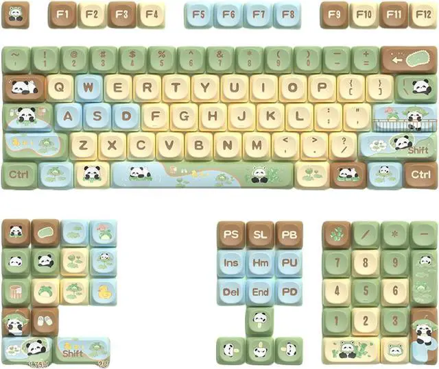 Main image of Ubxvamm Keycaps Cartoon Animal Theme 120Keys Lovely Keycap for 68/75/84/98/100/104/108 Mechanical Keyboards