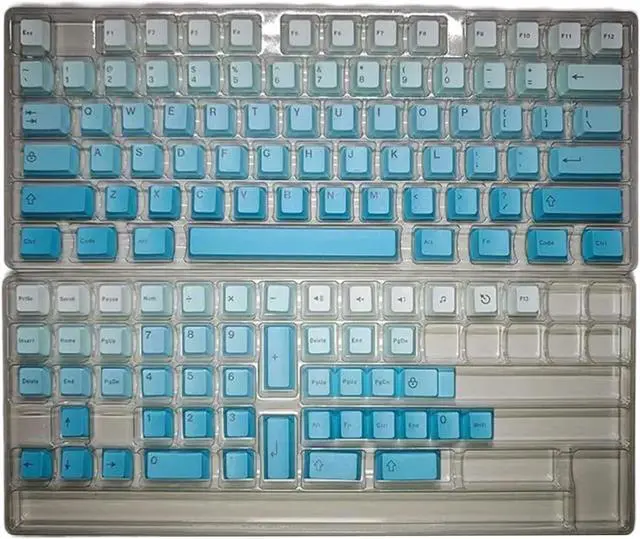 Alt view image 6 of 7 - Ubxvamm 125Keys Original Height Dye Sublimation Gradients Keycaps Top/Side Engraveds for Mechanical Keyboards Keycaps
