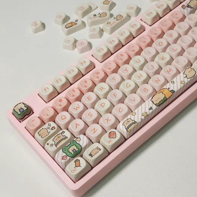 Alt view image 3 of 7 - Ubxvamm 118Keys Pigs Themed Keycaps Dye Sublimation Height Keycap for Switches Mechanical Keyboards