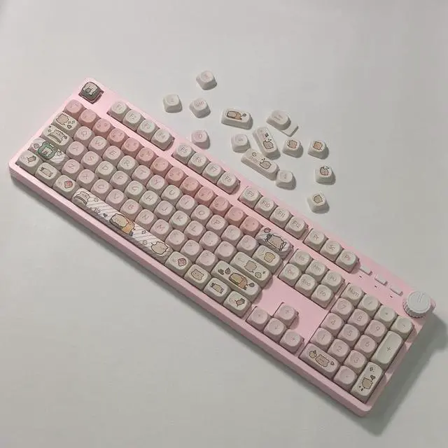 Alt view image 6 of 7 - Ubxvamm 118Keys Pigs Themed Keycaps Dye Sublimation Height Keycap for Switches Mechanical Keyboards
