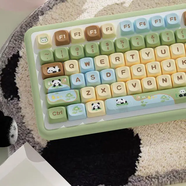 Alt view image 3 of 7 - Ubxvamm Keycaps Cartoon Animal Theme 120Keys Lovely Keycap for 68/75/84/98/100/104/108 Mechanical Keyboards