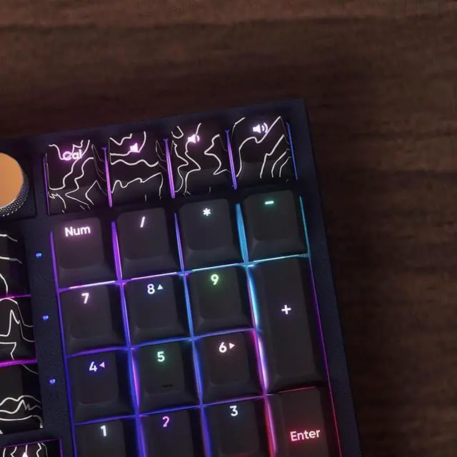 Alt view image 6 of 7 - Azxcvbnm - Double-shot backlit keys, altitude line, five-sided sublimation mechanical keyboard