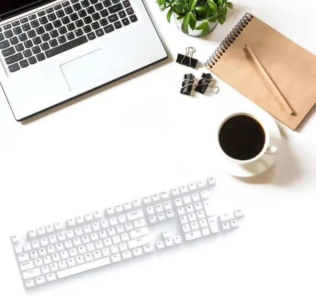 Alt view image 7 of 7 - PLCPDM Quiet Typing Jelly Keycaps, Soft Silicone Jelly Lovely Keycap Set Double Layer Noise Reduction for Gamers and Typists