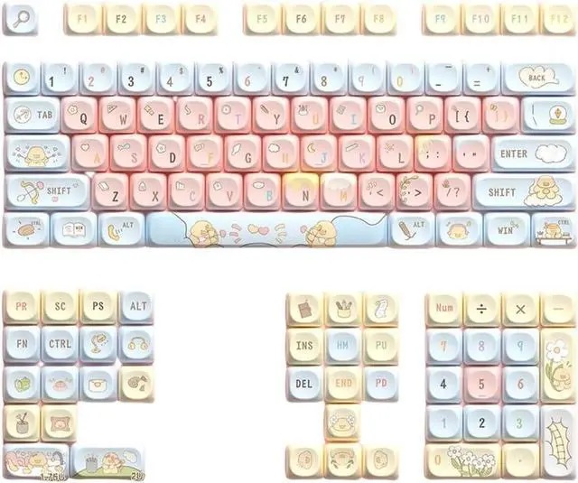 Main image of PLCPDM Animal Keycap 120keys Heat Sublimated Keycap Set for Mechanical Keyboards Switches Keycaps Replacement