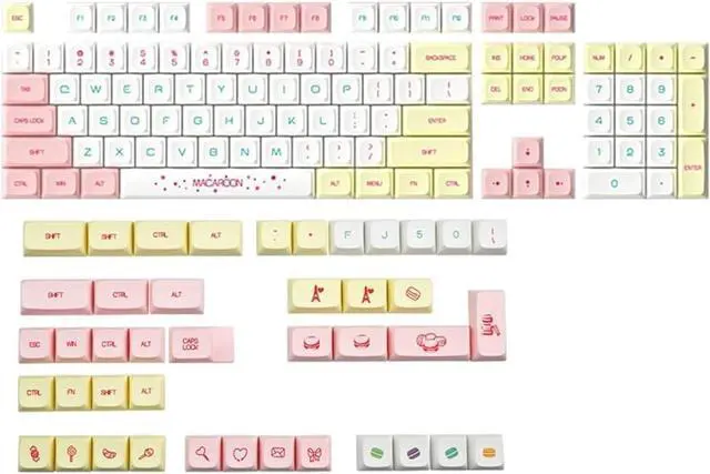 Main image of YUGSHNKFC 146PCS Keycaps Colorful Keycaps for Mechanical Keyboards Colorful Dye Sublimation Keycap Set