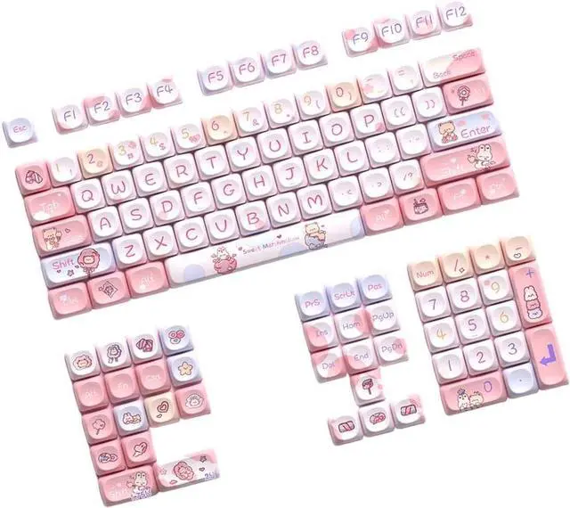 Alt view image 2 of 7 - PLCPDM Animal Keycap 120keys Heat Sublimated Keycap Set for Mechanical Keyboards Switches Keycaps Replacement