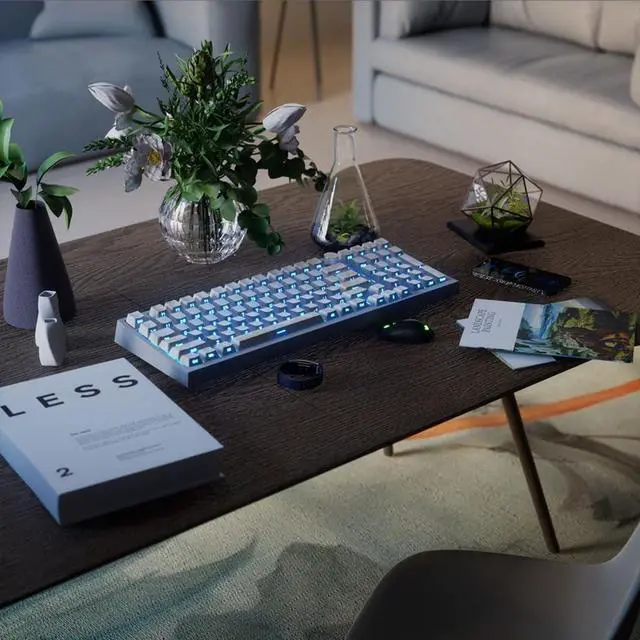 Alt view image 5 of 7 - PLCPDM 146/136Keys Keycaps Customs Platinums Embroidery Keycap Set Side Print Backlit Key Caps for Mechanical Keyboard