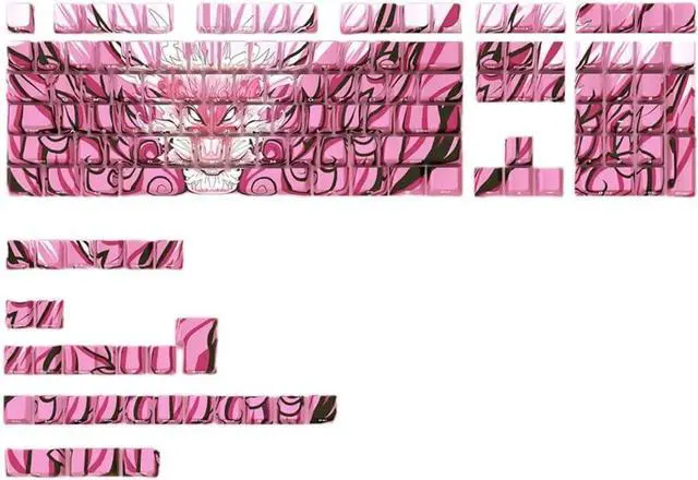 Main image of PLCPDM Side Engraving Backlit Keycaps 136 Key Full Set, Cartoon Dragon Keycap for Mechancial Keyboard Enhances Night Typing