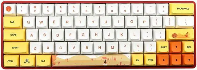 Alt view image 4 of 7 - PLCPDM 129 Key Keycap Height Key Set of Autumn Dye Sublimation for Mechanical Keyboards