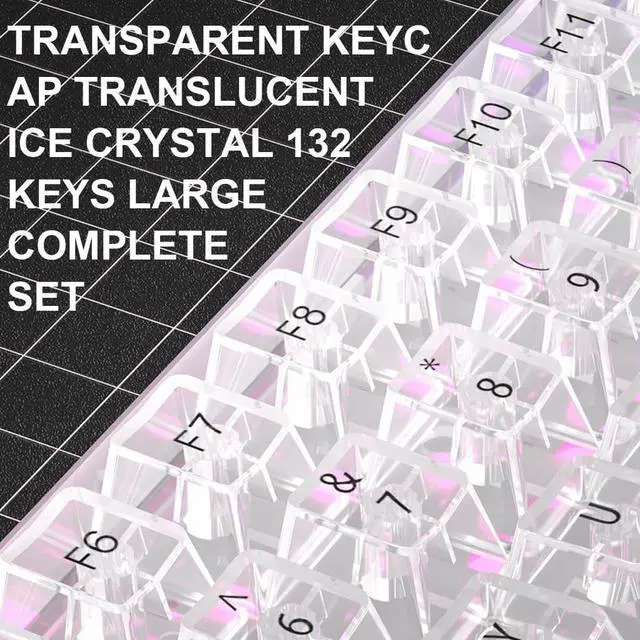 Alt view image 3 of 7 - PLCPDM Customizable 132 Keys Clear Keycaps for MX Switcher Mechanical Keyboards Convenient to Replace and Use Keycaps