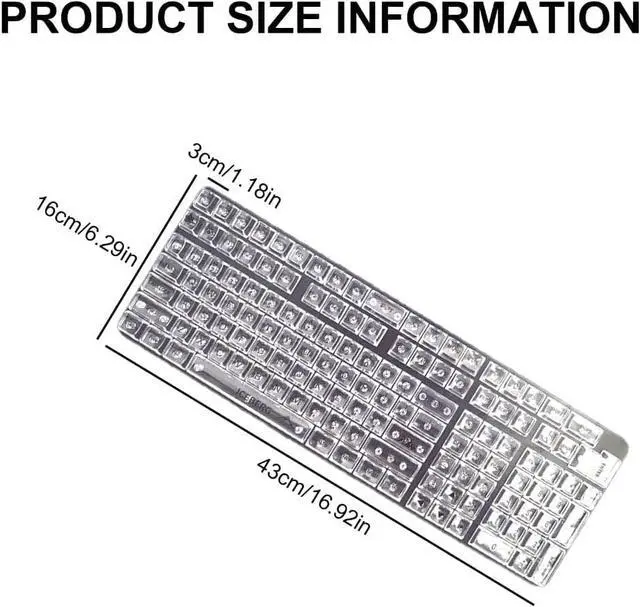 Alt view image 6 of 7 - PLCPDM Customizable 132 Keys Clear Keycaps for MX Switcher Mechanical Keyboards Convenient to Replace and Use Keycaps