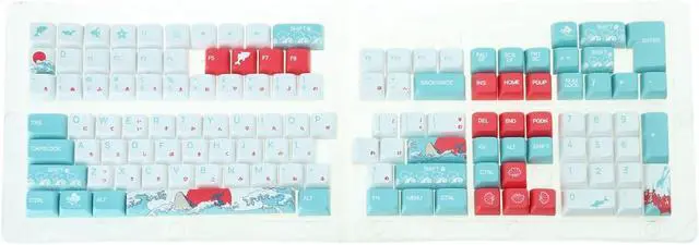 Main image of PLCPDM Sea Themed Keycap Set/OEM Height Comfortable Keys Caps for MX Switches Mechanical Keyboards