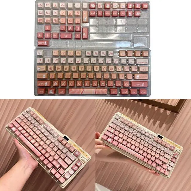 Alt view image 2 of 7 - PLCPDM Color Animal Keycap 120keys Heat Sublimated Keycaps for Mechanical Keyboards Switches Replacement Part