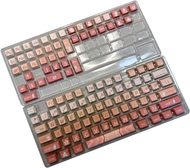 Alt view image 3 of 7 - PLCPDM Color Animal Keycap 120keys Heat Sublimated Keycaps for Mechanical Keyboards Switches Replacement Part