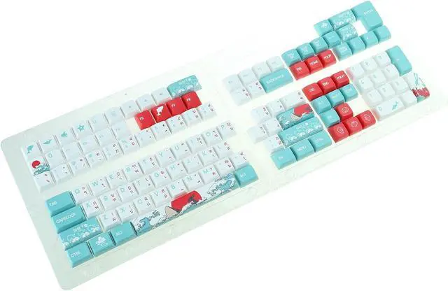 Alt view image 2 of 7 - PLCPDM Sea Themed Keycap Set/OEM Height Comfortable Keys Caps for MX Switches Mechanical Keyboards