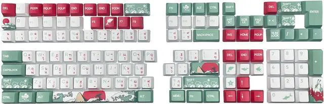 Alt view image 4 of 7 - PLCPDM Sea Themed Keycap Set/OEM Height Comfortable Keys Caps for MX Switches Mechanical Keyboards