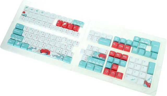 Alt view image 3 of 7 - PLCPDM Sea Themed Keycap Set/OEM Height Comfortable Keys Caps for MX Switches Mechanical Keyboards