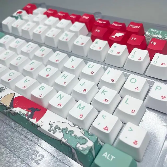 Alt view image 5 of 7 - PLCPDM Sea Themed Keycap Set/OEM Height Comfortable Keys Caps for MX Switches Mechanical Keyboards