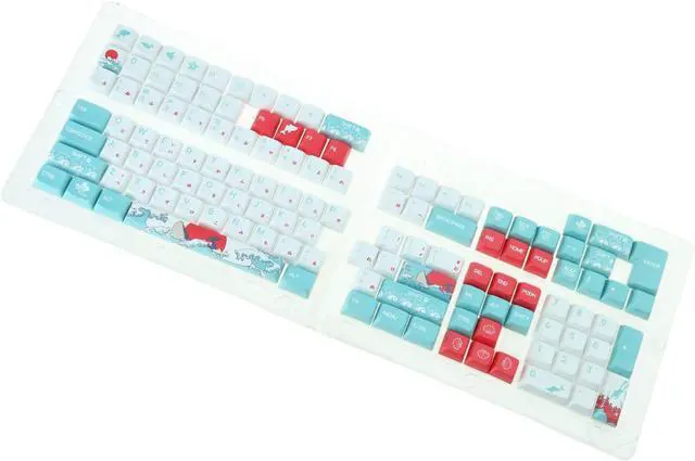 Alt view image 3 of 7 - PLCPDM Sea Themed Keycap Set/OEM Height Comfortable Keys Caps for MX Switches Mechanical Keyboards