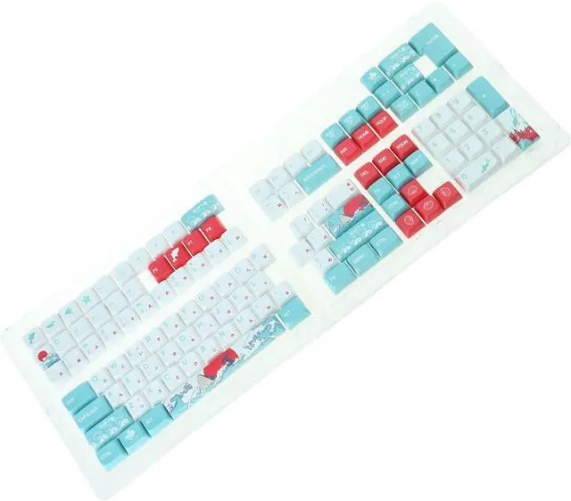 Alt view image 4 of 7 - PLCPDM Sea Themed Keycap Set/OEM Height Comfortable Keys Caps for MX Switches Mechanical Keyboards