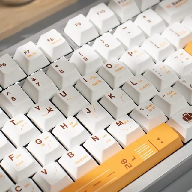 Alt view image 7 of 7 - PLCPDM Flight Plan 148Keys Original Height Keycap Dye Sublimation Keycaps for 60 80 61 Mechanical Keyboards Keycaps