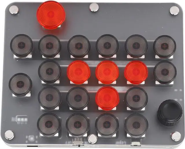 Alt view image 7 of 7 - OSU Hot Swap Game Keyboards, 21 Keys Programmable Keyboard with Knob, One Handed Mechanical Gaming Keyboard Programming Macro RGB Backlit OSU Standard Keyboard for Game