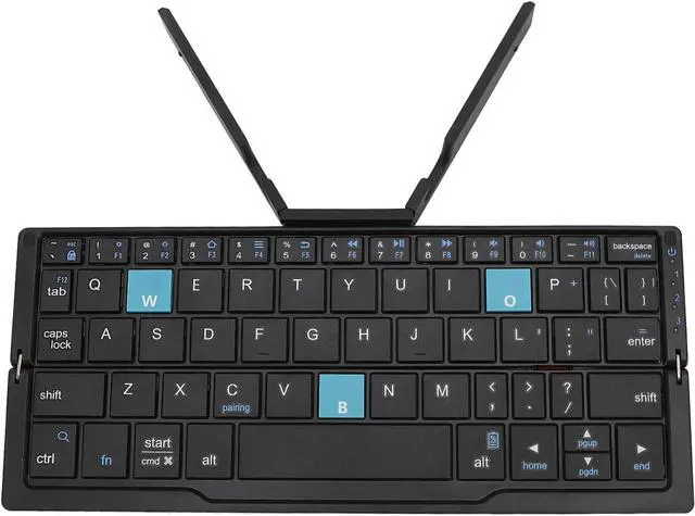 Main image of Foldable BT Keyboard, Folding Portable Keyboard, Supports 3 Devices to Connect, Rechargeable Folding Portable Keyboard Android Tablet Phone Laptop (Black Gray)