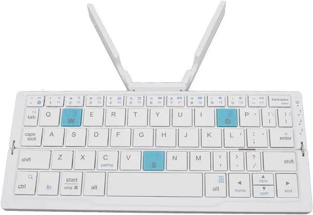 Main image of Foldable BT Keyboard, Folding Portable Keyboard, Supports 3 Devices to Connect, Rechargeable Folding Portable Keyboard Android Tablet Phone Laptop (Silver White)