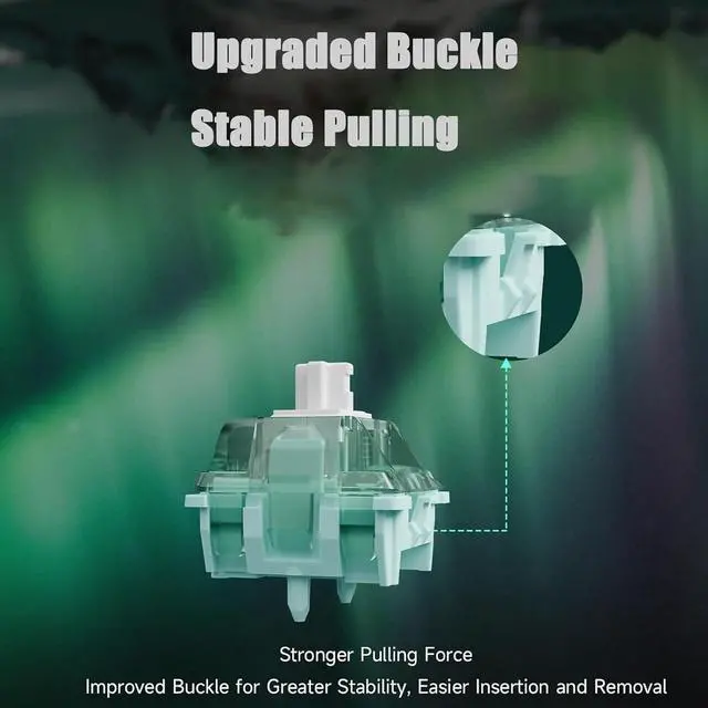 Alt view image 5 of 5 - Zjmehty GATERON Magnetic Jade Pro Switches for Magnetic Gaming Keyboard, Linear/20mm Longer Spring/Pre-lubed/Freely Setting Pre-Travel Key Switches(Jade Pro,72p)