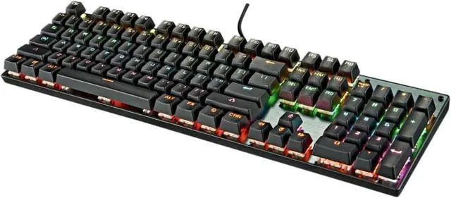 Main image of Angoily Mechanical Gaming Keyboard RGB Backlighting Wired USB for Gamers Black Color
