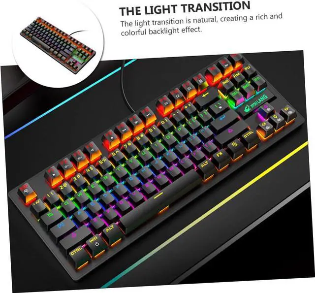 Alt view image 3 of 7 - Housoutil Key Mechanical Keyboard Keyboard Silent Gaming Comfortable Key Caps for Gamers