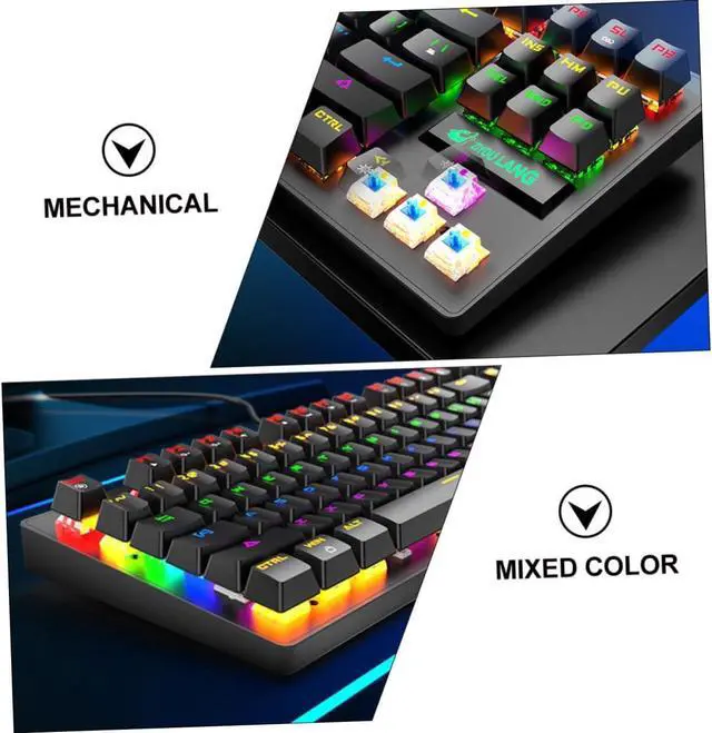 Alt view image 7 of 7 - Housoutil Key Mechanical Keyboard Keyboard Silent Gaming Comfortable Key Caps for Gamers