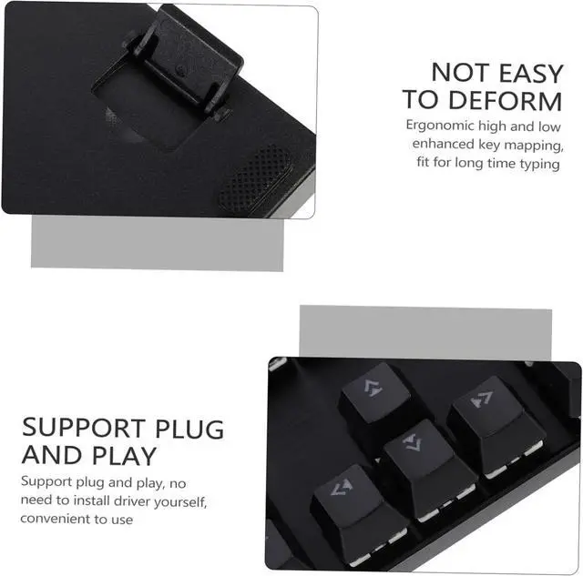 Alt view image 5 of 7 - DOITOOL RGB Backlit Mechanical Keyboard Multimedia Dial Wired Office Keyboard for Gaming Ergonomic 104 Keys
