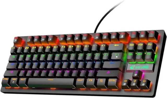 Main image of Angoily Keyboard for Laptop Mechanical Keyboard RGB Backlight Keys USB Gaming Accessory