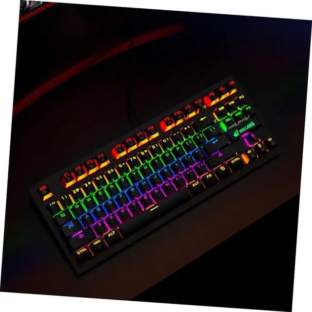 Alt view image 6 of 7 - Angoily Keyboard for Laptop Mechanical Keyboard RGB Backlight Keys USB Gaming Accessory