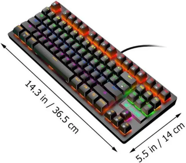 Alt view image 4 of 7 - DOITOOL Keyboard Computer USB Keyboard for Gaming Game Keyboard Rainbow Light Effects
