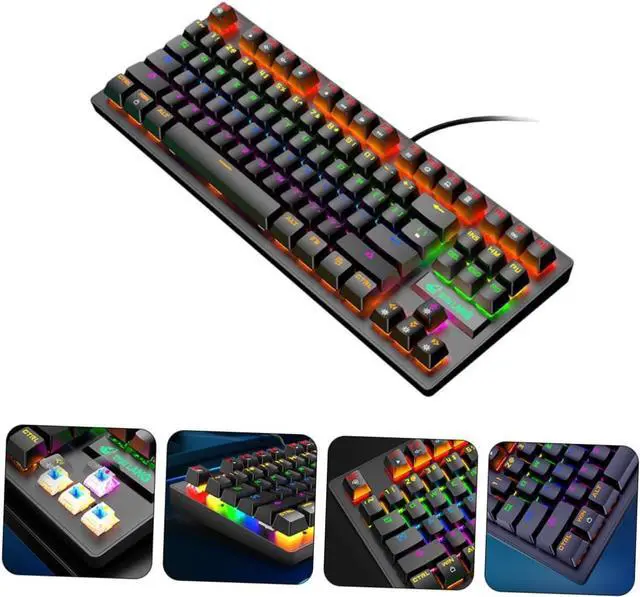 Alt view image 5 of 7 - DOITOOL Keyboard Computer USB Keyboard for Gaming Game Keyboard Rainbow Light Effects